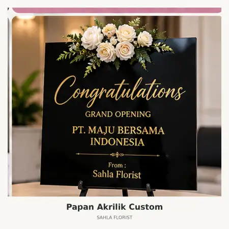 Papan Bunga Akrilik Sidomukti